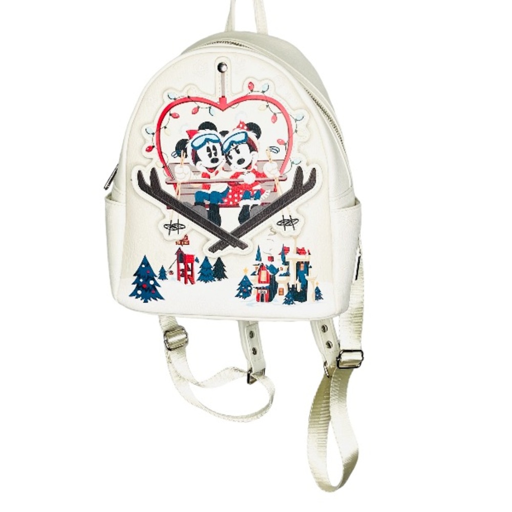 Disney Parks Exclusive Winter Ski Lift Loungefly Holiday Christmas Backpack
